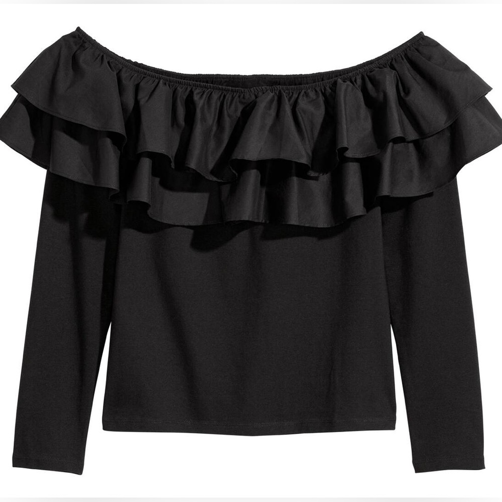 H&M Ruffled Off Shoulder Top